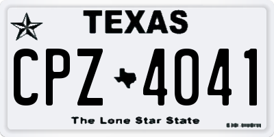 TX license plate CPZ4041
