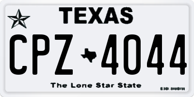 TX license plate CPZ4044