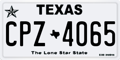 TX license plate CPZ4065