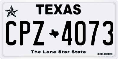 TX license plate CPZ4073