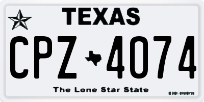 TX license plate CPZ4074