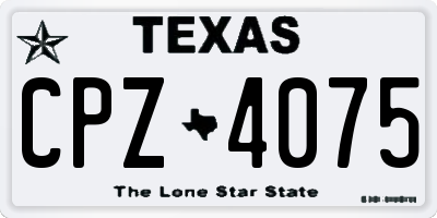 TX license plate CPZ4075