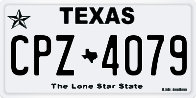 TX license plate CPZ4079
