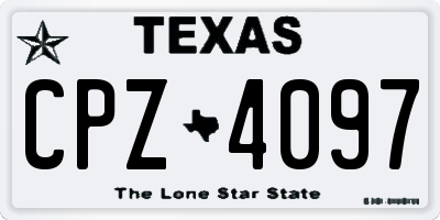 TX license plate CPZ4097