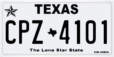 TX license plate CPZ4101