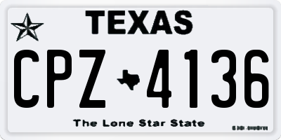 TX license plate CPZ4136