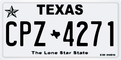 TX license plate CPZ4271