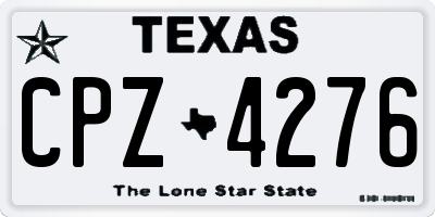 TX license plate CPZ4276
