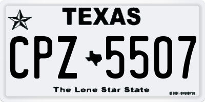 TX license plate CPZ5507