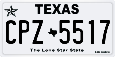 TX license plate CPZ5517