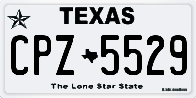 TX license plate CPZ5529