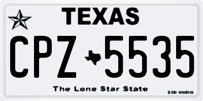 TX license plate CPZ5535