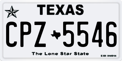 TX license plate CPZ5546