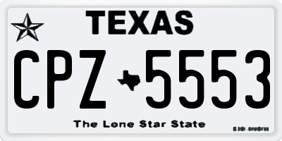 TX license plate CPZ5553