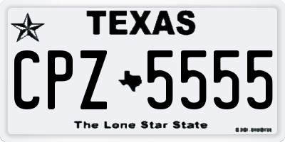 TX license plate CPZ5555