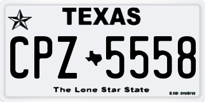 TX license plate CPZ5558