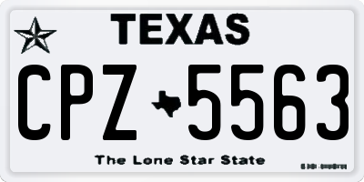 TX license plate CPZ5563