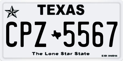 TX license plate CPZ5567