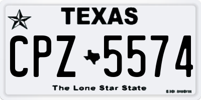 TX license plate CPZ5574