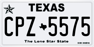 TX license plate CPZ5575