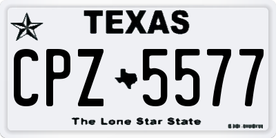 TX license plate CPZ5577