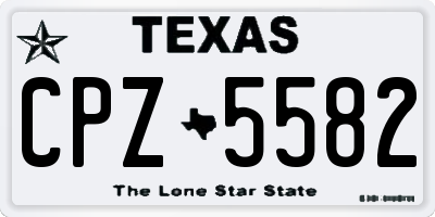 TX license plate CPZ5582