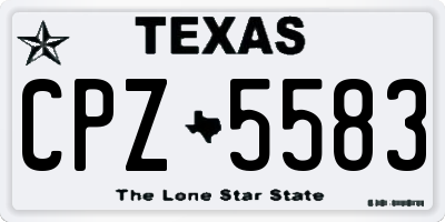TX license plate CPZ5583