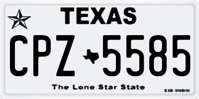 TX license plate CPZ5585