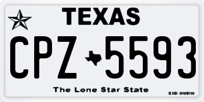 TX license plate CPZ5593