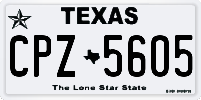 TX license plate CPZ5605