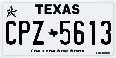 TX license plate CPZ5613