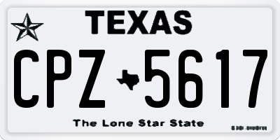 TX license plate CPZ5617