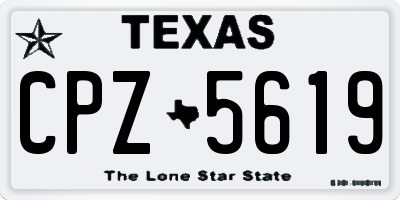 TX license plate CPZ5619