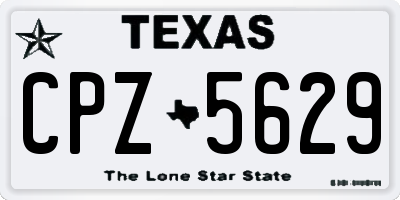 TX license plate CPZ5629