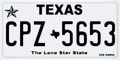 TX license plate CPZ5653