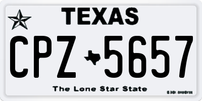 TX license plate CPZ5657