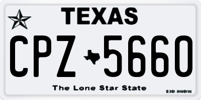 TX license plate CPZ5660