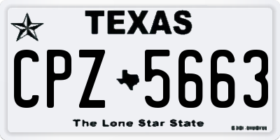 TX license plate CPZ5663