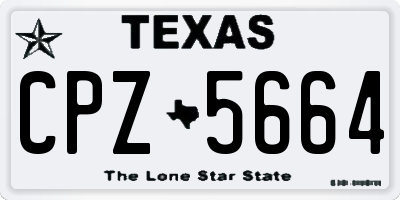TX license plate CPZ5664