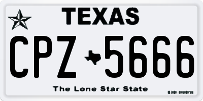 TX license plate CPZ5666