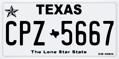 TX license plate CPZ5667