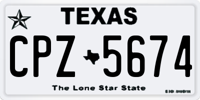 TX license plate CPZ5674