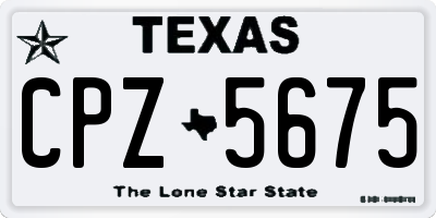 TX license plate CPZ5675