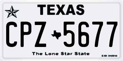 TX license plate CPZ5677
