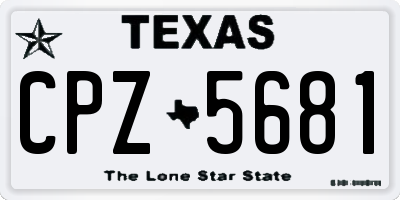 TX license plate CPZ5681