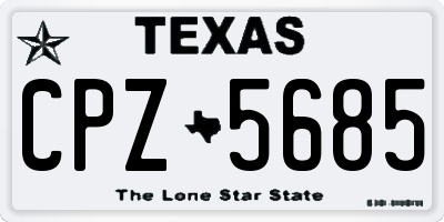 TX license plate CPZ5685