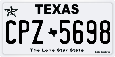 TX license plate CPZ5698