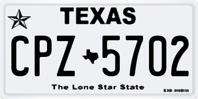 TX license plate CPZ5702
