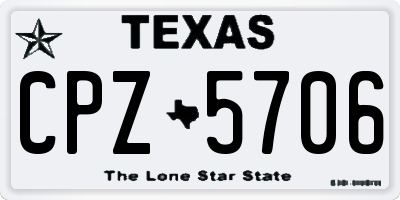 TX license plate CPZ5706