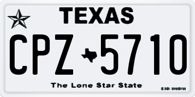 TX license plate CPZ5710